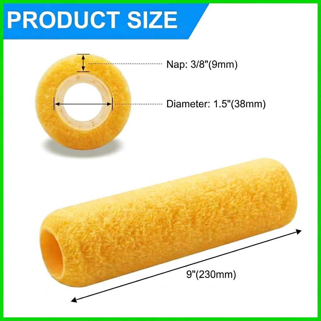 3/8-inch nap polyester paint roller recommended for applying the CryoPaint sample